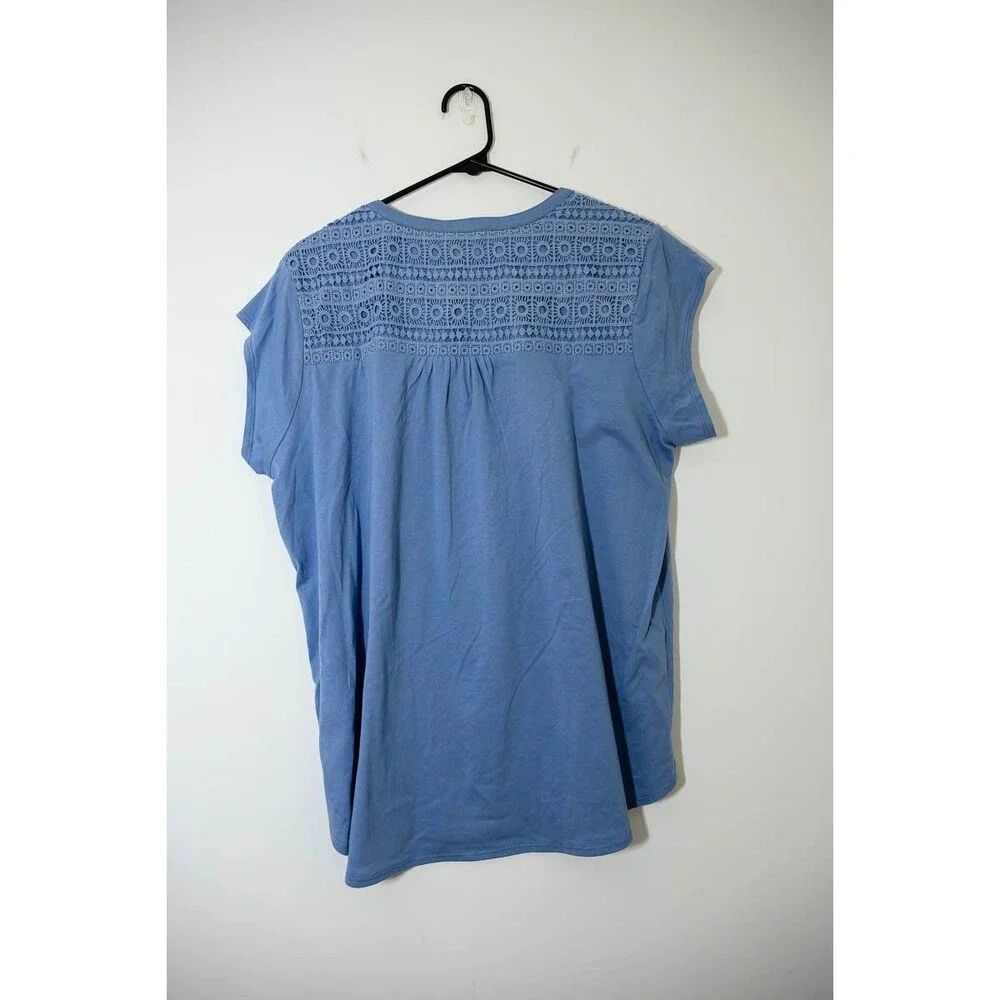 Orvis Classic Collection Shirt XL New Anna Crochet Top Short Sleeve - Picture 4 of 7